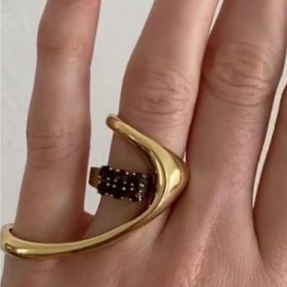 Affordable Fashion Finds Gold Spiral Wrap Ring - Shiny Gold Coil - Picture 2 of 3
